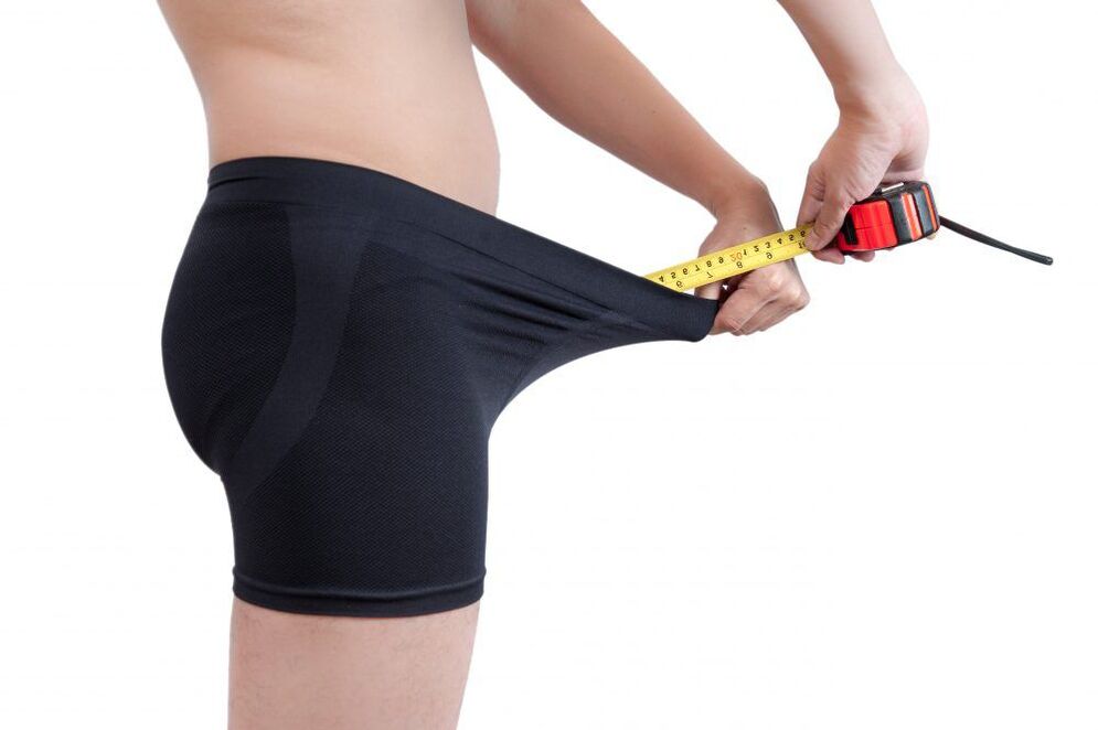 Measurement of penis length after soda massage